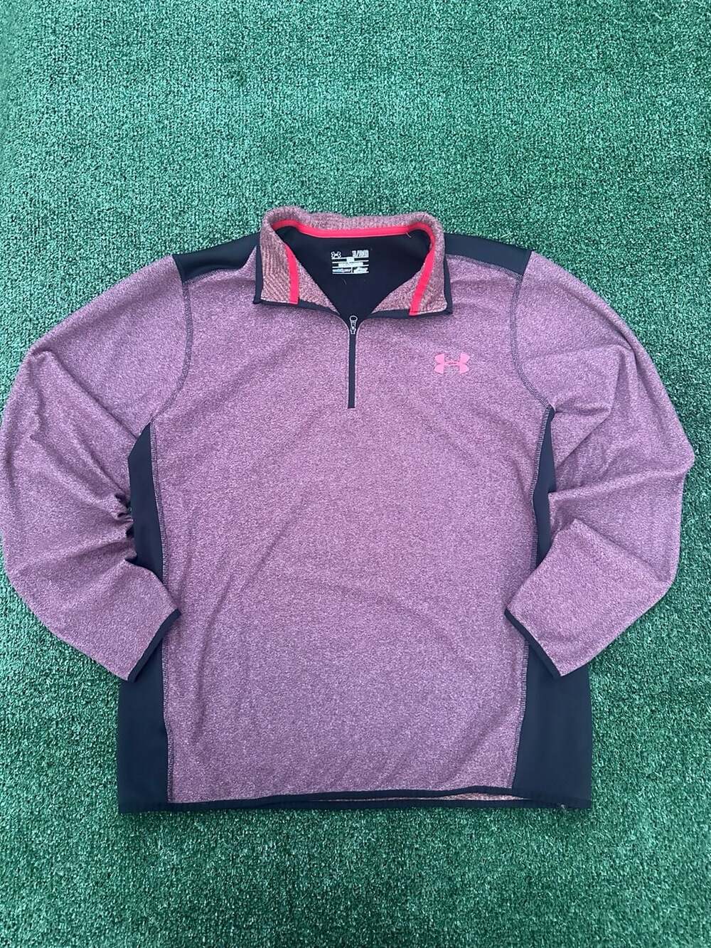 Under Armour ColdGear 1/2 Zip Pullover XL Burgundy Black
